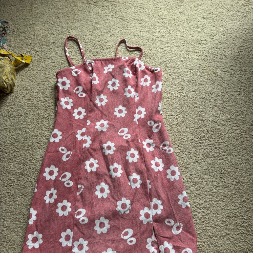 SHEIN Pink Spaghetti Strap Sundress Mini